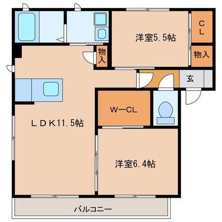 パストラルⅠの物件間取画像